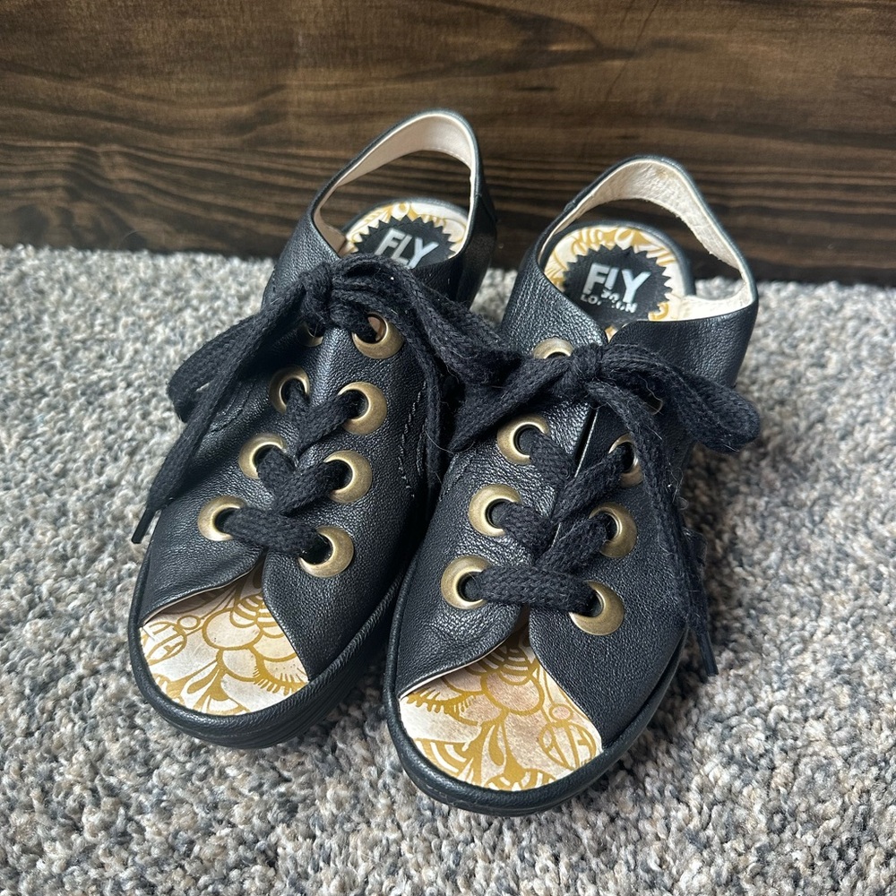 Fly London Black Sandals